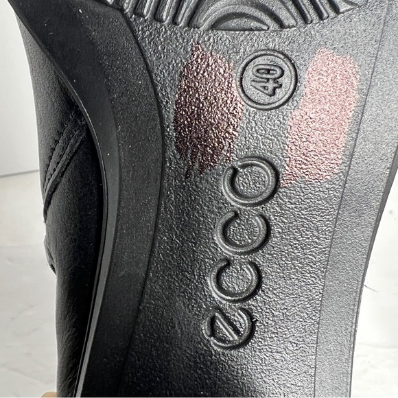 Ecco Black Double Zip Round Toe Mid Calf Leather Boots Size 40 EU / 9 -9.5 US - Picture 3 of 14